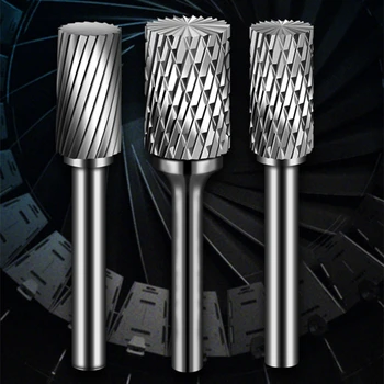 Lima rotativa de carburo JINRUI, fresa de acero de tungsteno, cabezal de molienda de metal para carpintería, cabezal de molienda eléctrico tipo 6mmAFC