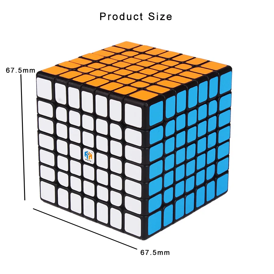 Yuxin hays cubo mágico magnético 7x7x7, brinquedos educativos, zhisheng, cubo mágico com velocidade profissional 7x7