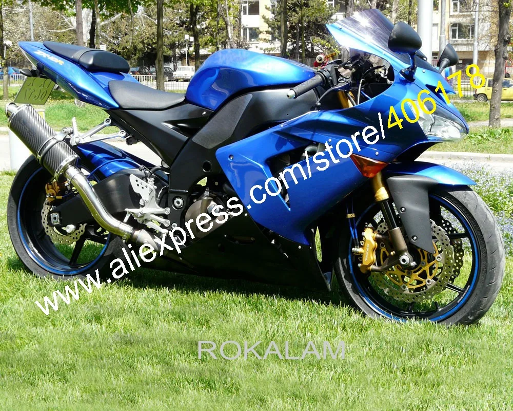 

ZX 10R Aftermarket Parts For Kawasaki Ninja ZX10R 2004 2005 ZX-10R Blue Black Motorcycle Fairings (Injection Molding)