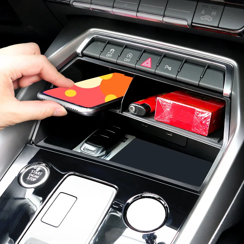 Car Styling Center Console Storage Box Glove Holder Decoration Black Tray Trim For Audi A3 8Y 2021 2022 LHD Interior Accessories