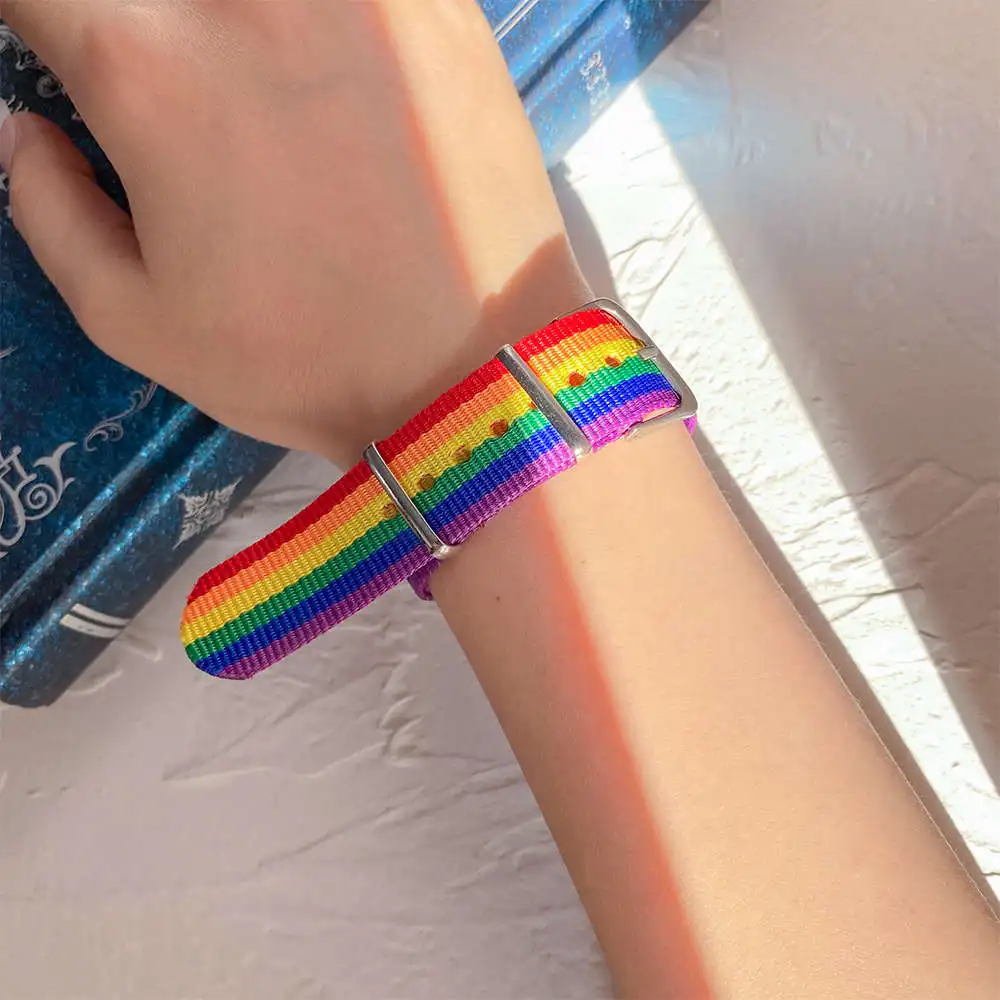 Daisy Strap Bracelets for Girls Boys Rainbow Wristband Women's Bracelet Cotton Linen Adjustable Charm Straps Couple Jewelry image 2