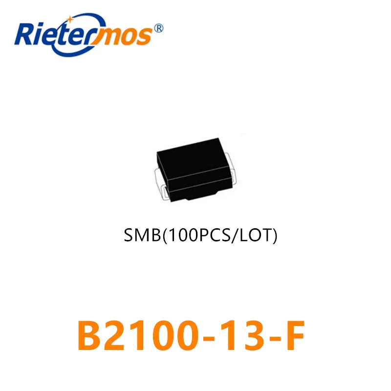 100PCS B2100-13-F  B2100  SMB DO214AA made in China