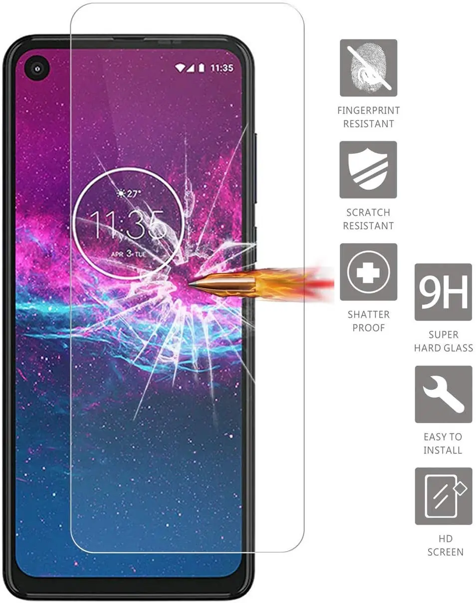 Tempered Glass Moto One Action Screen Protector Film for Motorola Moto One Vision XT1970-1 XT1970-3 P50 Screen Protector