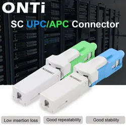 ONTi FTTH SC APC Optical Fiber Quick Connector SC UPC FTTH Fiber Optic Fast Connector Embedded Type ESC250D SC Connector