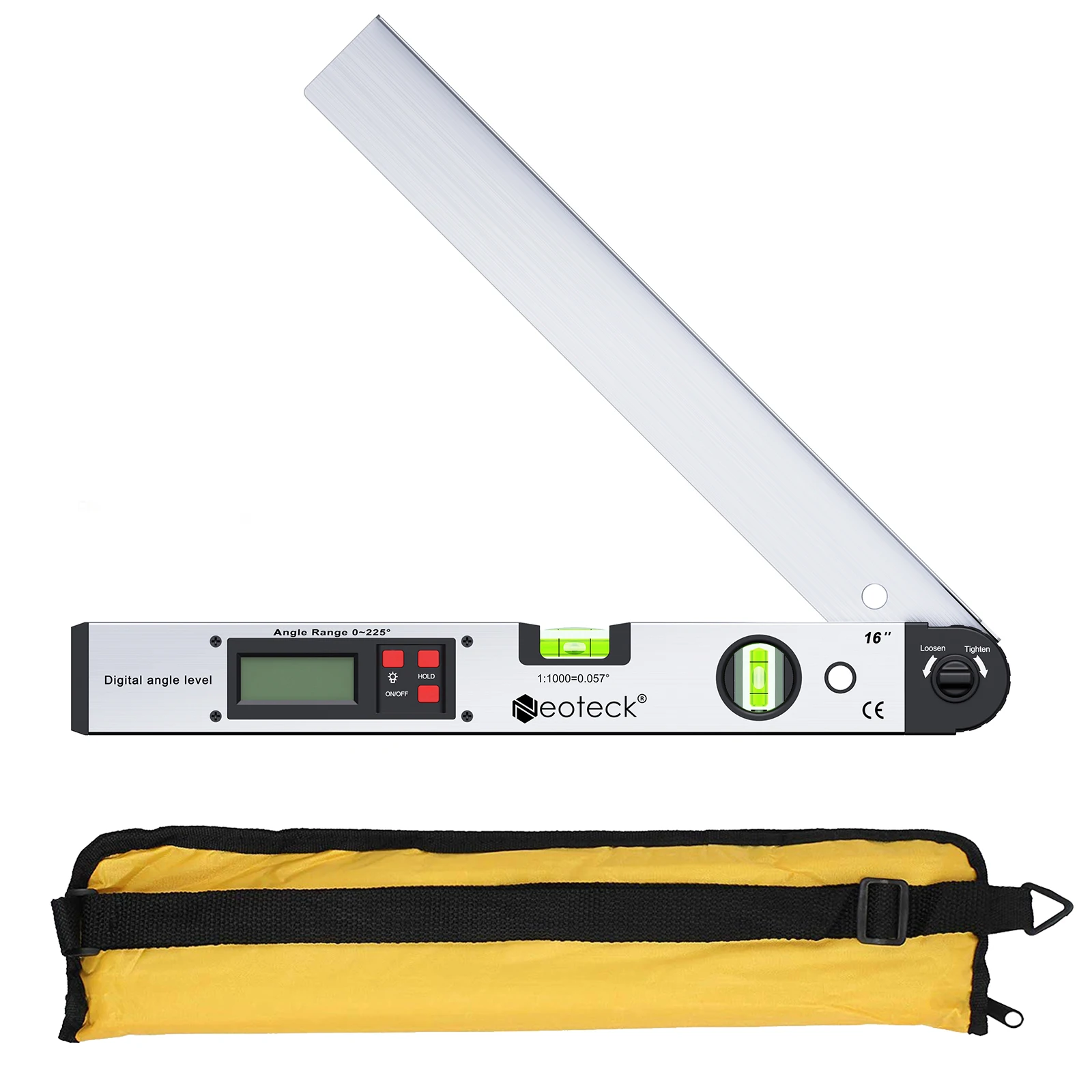 Imagem -06 - Neoteck Digital Espírito Nível Angle Finder a 225 ° Medidor Digital Medidor Transferidor Eletrônico Display Lcd