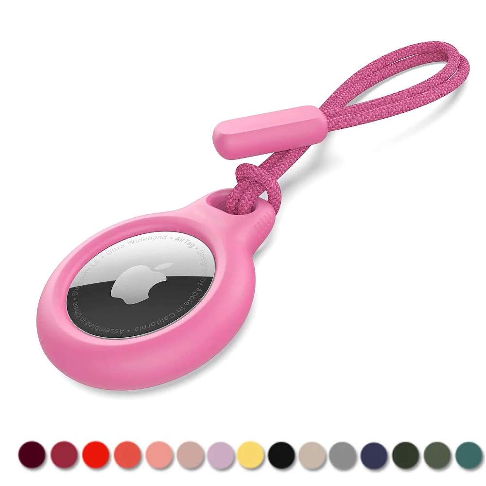 Apple Airtagの保護ケース,保護ケース,ストラップ付き,傷防止,チェーン用