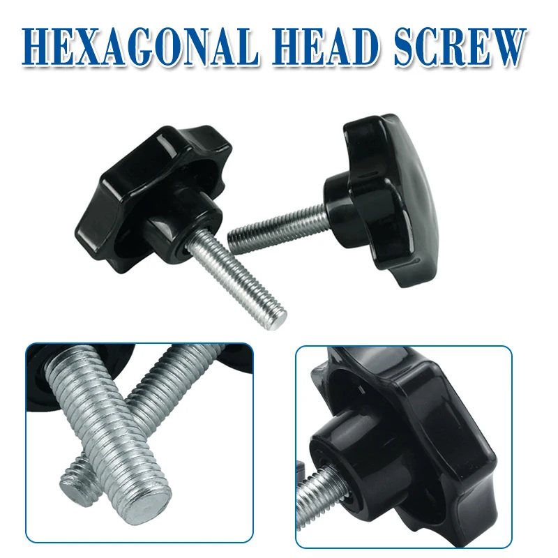 luchang M8 M10 60# Thread Star Shaped Clamping Nuts Knob For Industry Equipment Bakelite Plastic Head Handle Screw