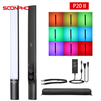 SOONPHO P20II Photography Lighting Stick Handheld 2500K-8500K RGB Colorful Stick LED Video Light For Studio Photography Lamp