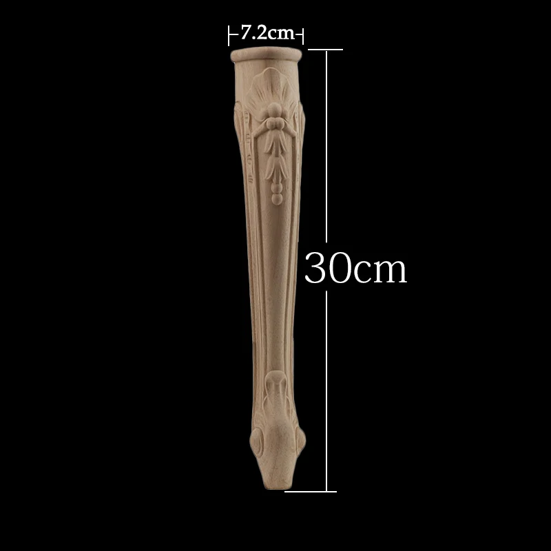 Meubilair met massief houten poten Carving Flower Sofa Seat TV-kast Voeten Geen verf Drop Ship Vervang huisdecoratieaccessoires