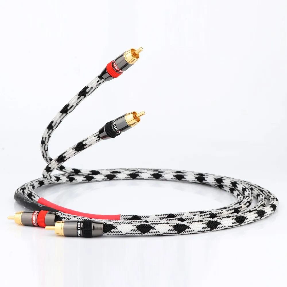 Preffair X401 Hifi OFC Cabo RCA de cobre macho para macho Cabo RCA interconexão cabo de áudio HiFi