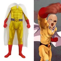 One Punch-Man Smile Hero Suit, Speed Sonic Zentai, Drum Suit, Imbibed Jumpsuits, Halloween Anime Costumes for Kids