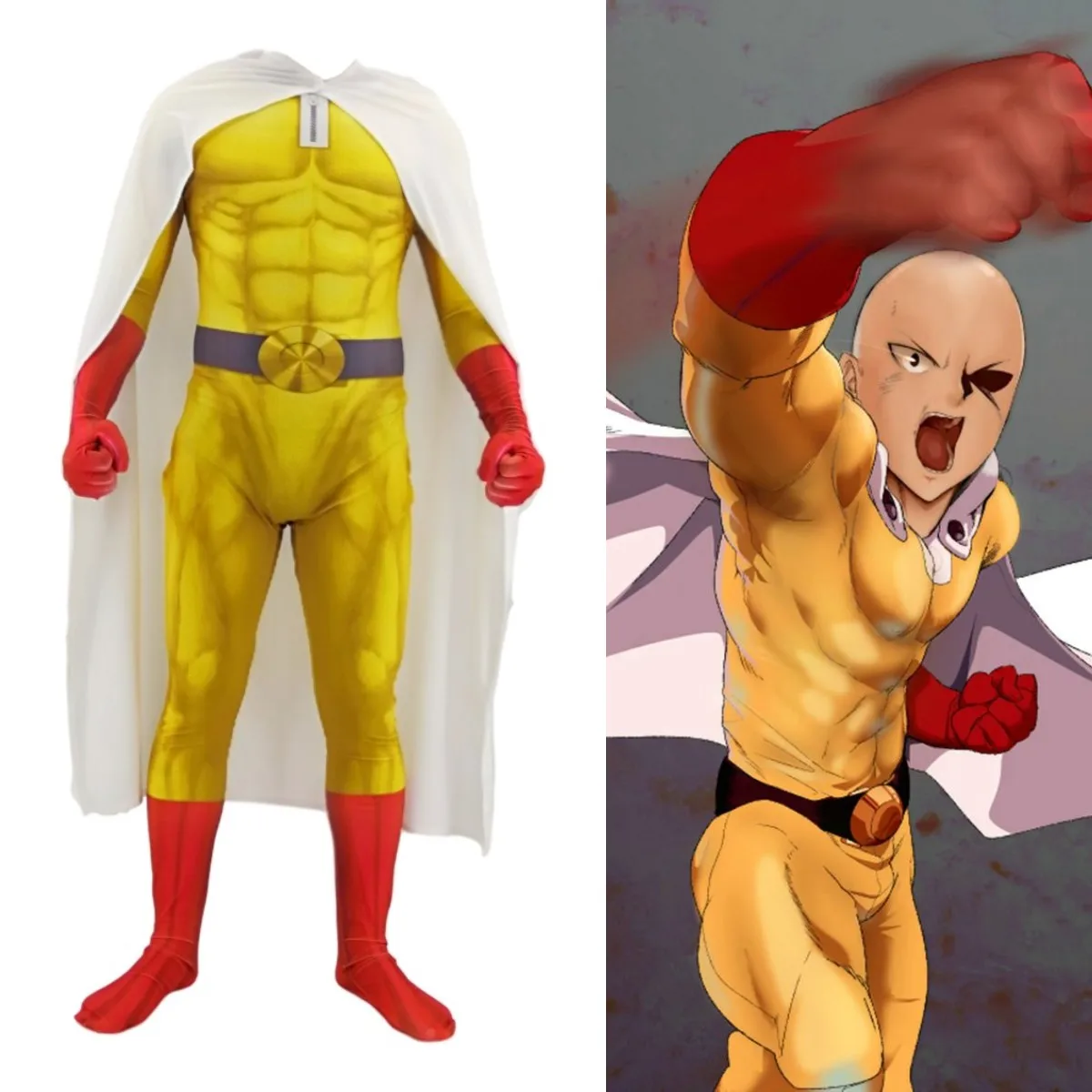 ONE PUNCH-MAN Costume Speed Sonic Zentai Superhero Bodysuit Suit Jumpsuits Halloween Costume for Kids Anime Costumes