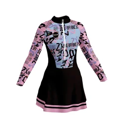 Cycling Skirt Little Monkey Skirt Long Sleeve Cycling Short Dress For Gym Jumpsuit Cycling Jersey Vestidinho Little Dress