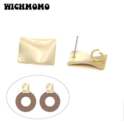 New 18*13mm 6pieces/bag High Quality Zinc Alloy Matte Gold Irregular Earring Base Connectors for DIY Earring Jewelry Accessories