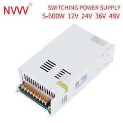 NVVV 600W Switching Power Supply Adapter AC to DC 12v 24V 36V 48V SMPS for Industrial Monitoring LED Lamp Motor DC Full Power