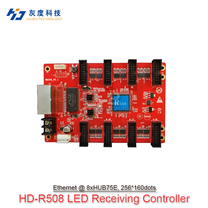 Huidu HD-R500 HD-R508 HD-R512 HD-R516 Vollfarb-LED-Bildschirm empfangende Karten arbeit mit HD-AX a60x c15 c35 t901 t901b vp210 vp410