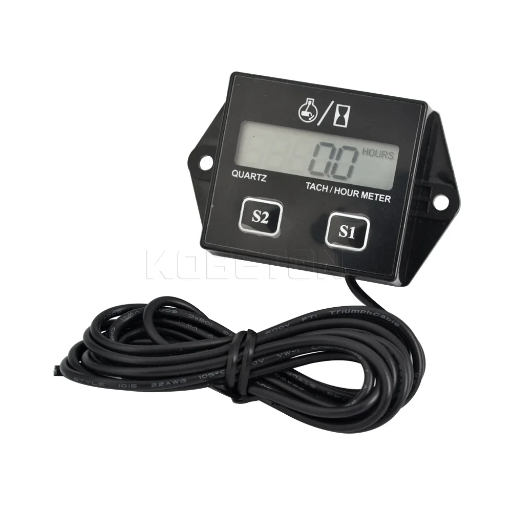 Digital Engine Tach Hour Meter Tachometer Gauge 2&4 Stroke Engine Spark Plugs Inductive Display Shipping From Russian Warehouse