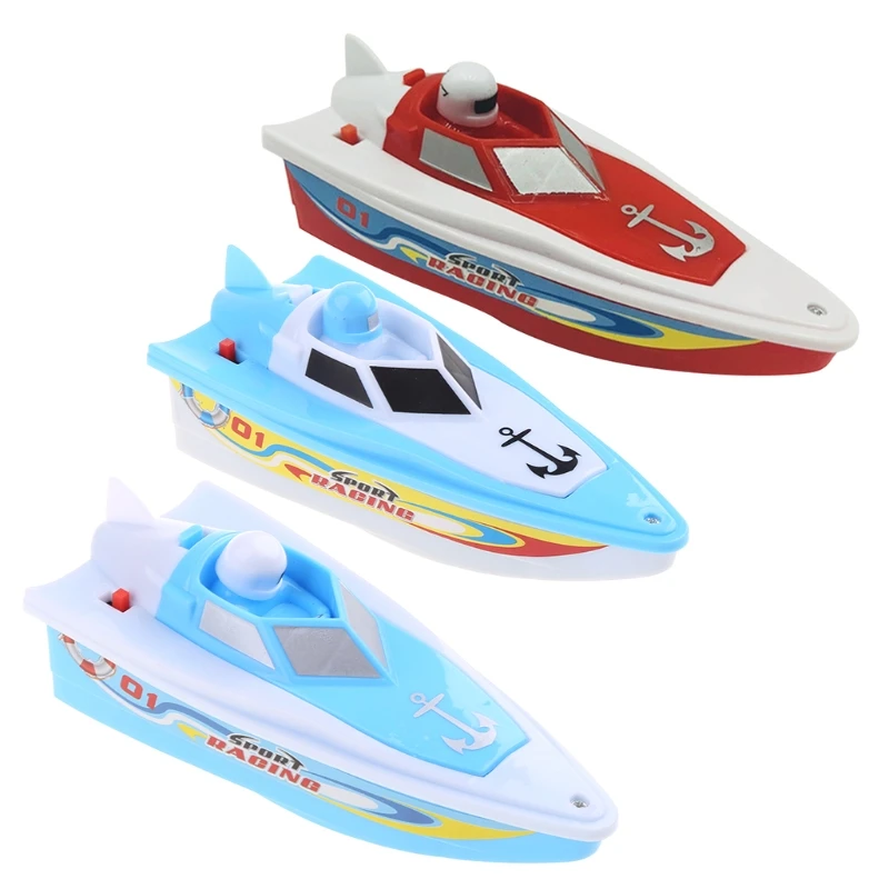 1 AAA Battery Supply Baby Toy Play Bath Boat Baby Connected Toy Yacht Toy Bath Boat Mni Speedboat Model Educational Toy