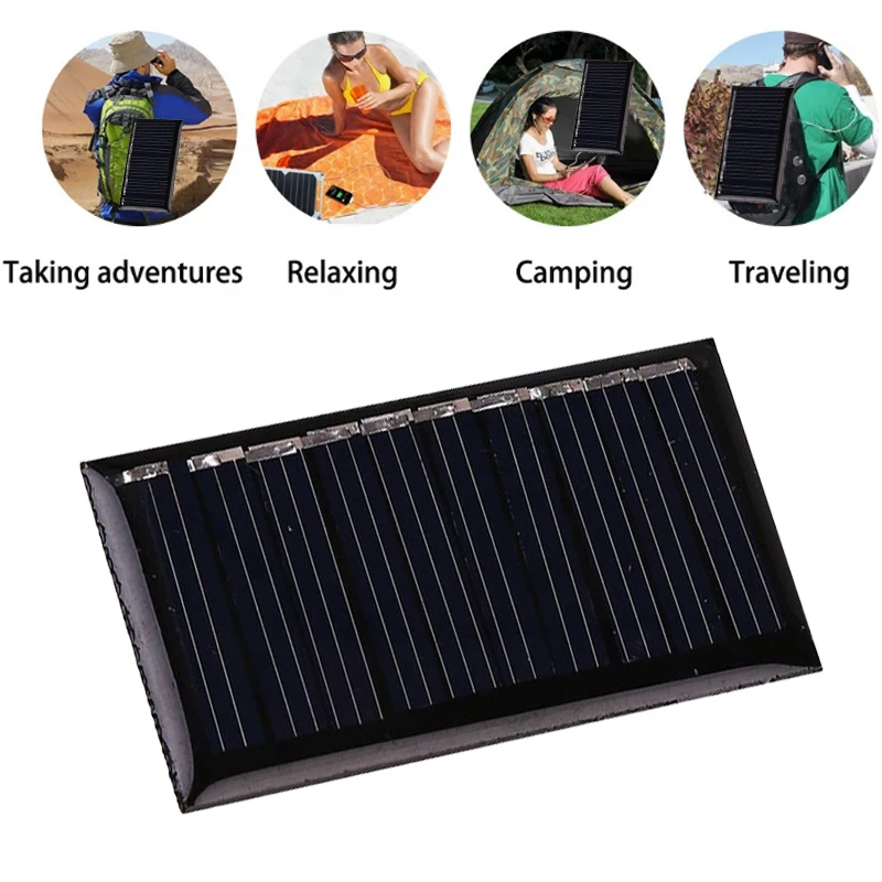 Hot Outdoors Portable 0.125W/1W 5V Mini Solar Panel Charger Polycrystalline DIY Battery Cells Charger Module for Phones