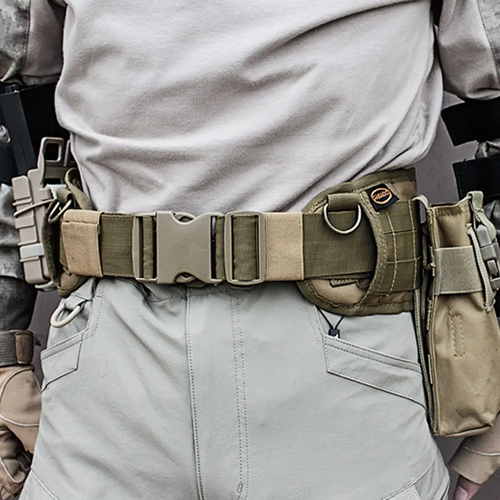 Molle Waist Belt Men Tactical Outer Waist Belt Padded CS Multi-Use Equipment Wide Belts Hunting Apparel Accessories