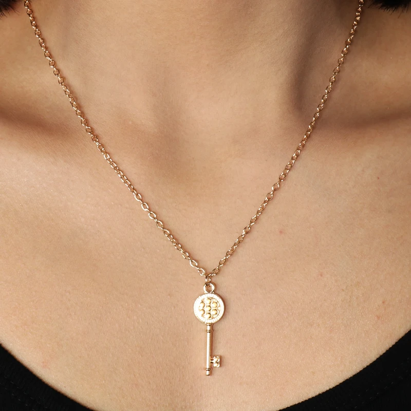 Aihua Heißer Verkauf Hohl Dreieck Herzen Mond Sterne Halsketten für Frauen Colliers Kette Halsketten Bijoux Collier Femme – Detail 18