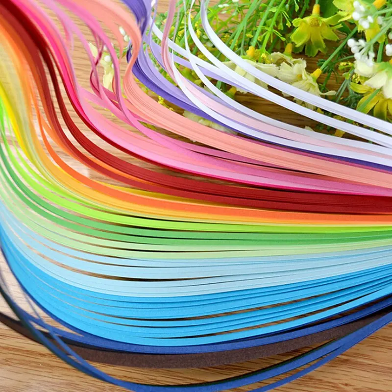 Handmade Paper Decoration 260 Rainbow Paper Quilling Strips Set 3mm 39cm Flower Gift Paper For Craft DIY Quilling Tools