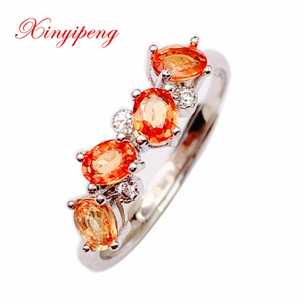 

Xin Yipeng Jewelry Real S925 Sterling Silver Inlaid Natural Sapphire Rings Fine Anniversary Party Gift For Women Free Shipping