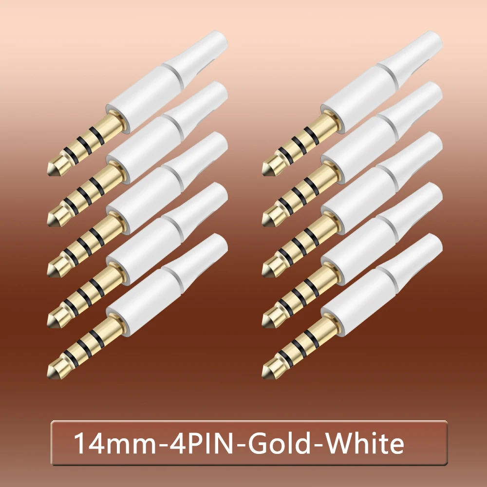 10 шт. белый и черный 3,5 мм разъем для стереогарнитуры 3/4 полюсов 3,5 аудио разъем адаптер Разъем для Iphone новая розетка 2,5 мм