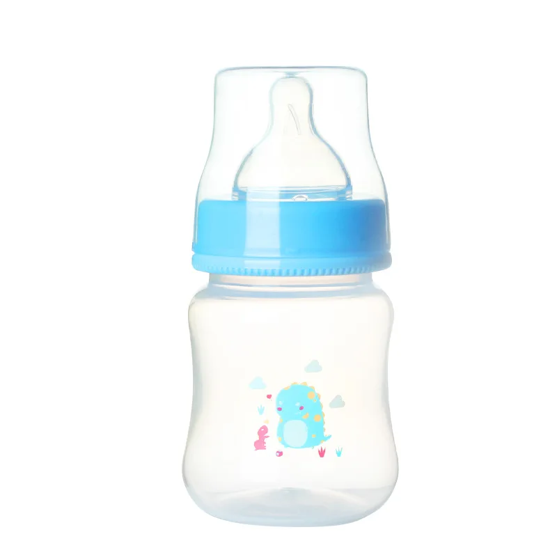 150/250/320ml bebê recém-nascido mamilo mamilo garrafa de silicone chupeta leite água alimentação padrão aleatório