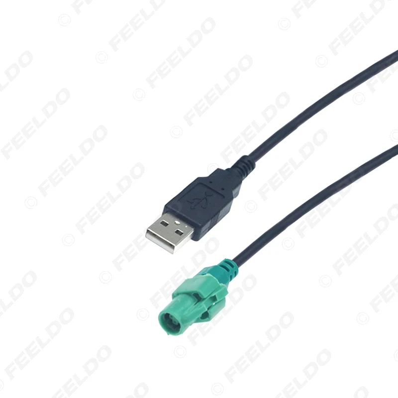 FEELDO Car Radio CD Player 145cm USB Audio Cable Adapter With Switch Button for Volkswagen USB Wire Cable #AM6221