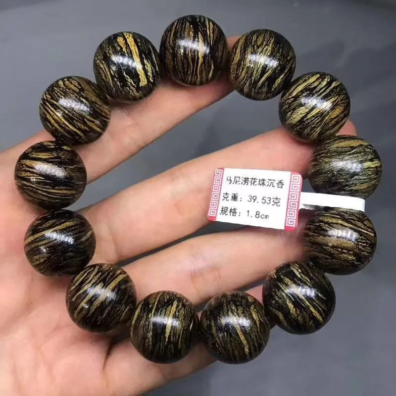 waterlogging Agarwood Hand String Chess Nan Bodhisattva Chess Buddha beads men and women lovers Jewelry Rosary Natural Fidelity