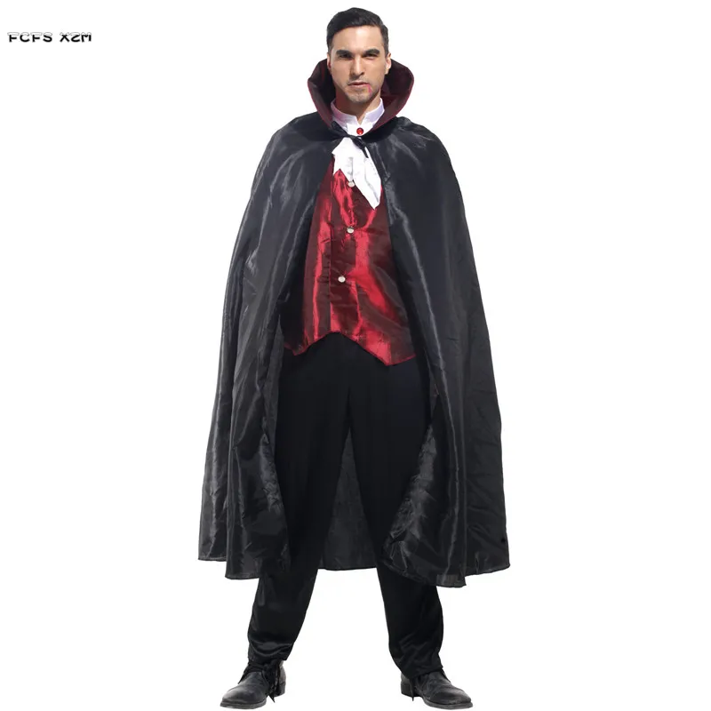 Costumes de Vampire d'Halloween pour Homme Adulte, Dracula, Cosplay Effrayant, Carnaval de Pourim, Défilé, Boîte de Nuit, Bar, Robe de Soirée