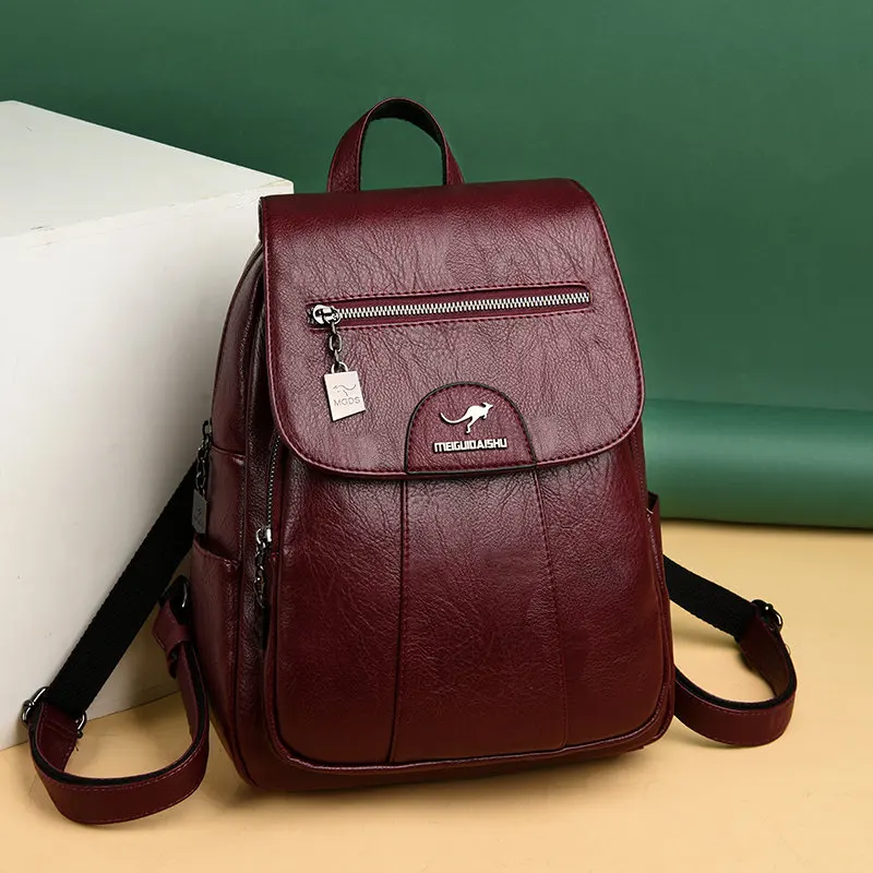 2023 zaini in pelle da donna zaino Vintage femminile di alta qualità per borsa da scuola per ragazze zaino da viaggio da donna Sac A Dos Back Pack