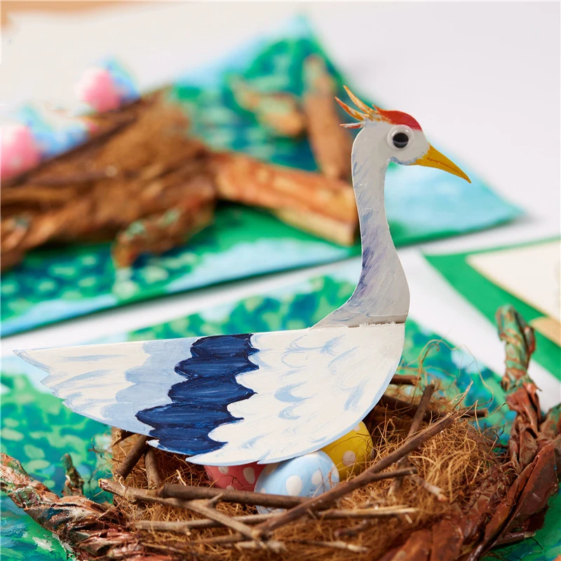 DIY New Nest For Birds Craft Toys For Children Handmade DIY Crafts For Kids Interactive Learning Educational Toys Gift