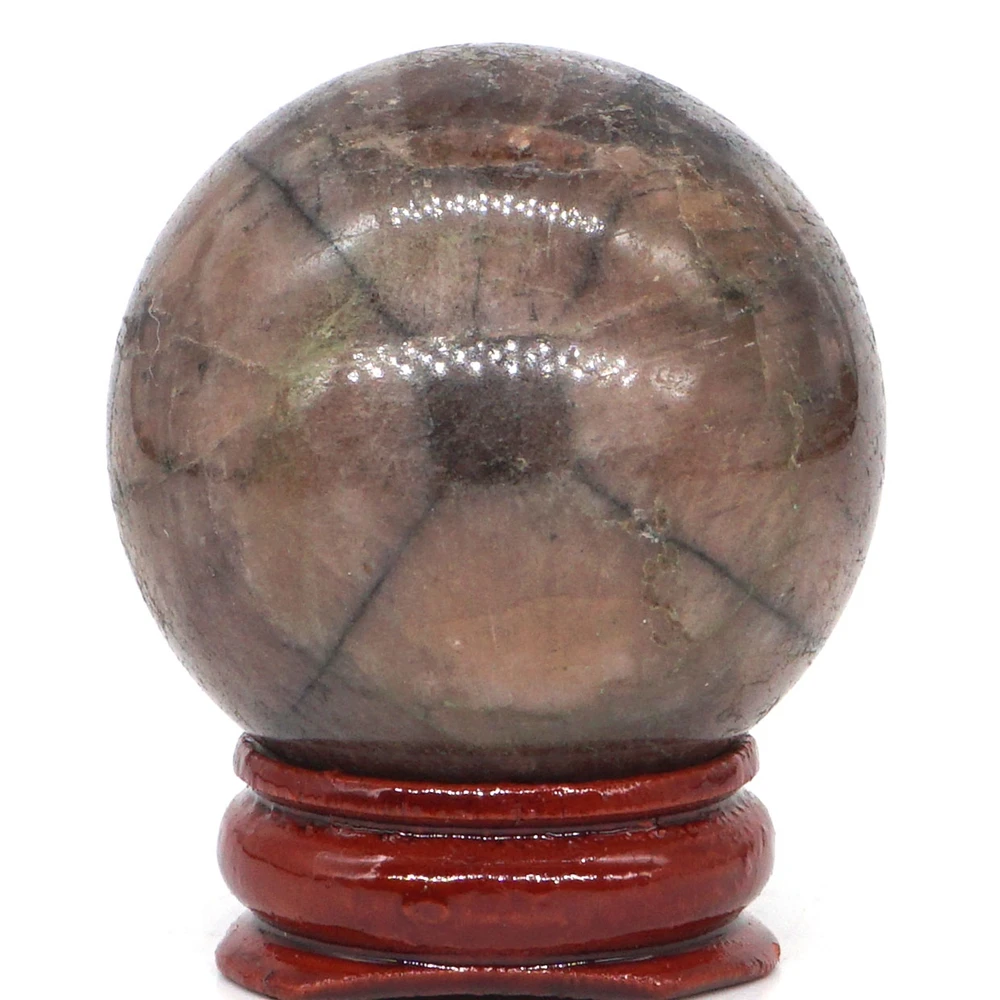 37MM Natural Chiastolite Sphere Ball Chakra Crystal Reiki Healing Stone Carved Decoration Crafts Minerals Room Decor