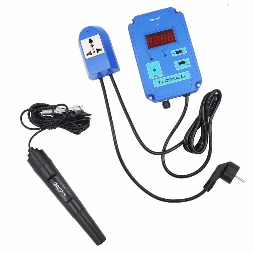 Digital pH Controller Meter Tester Water Quality Tester 0.00~14.00pH Range with Optional HI/LO Action 40% off