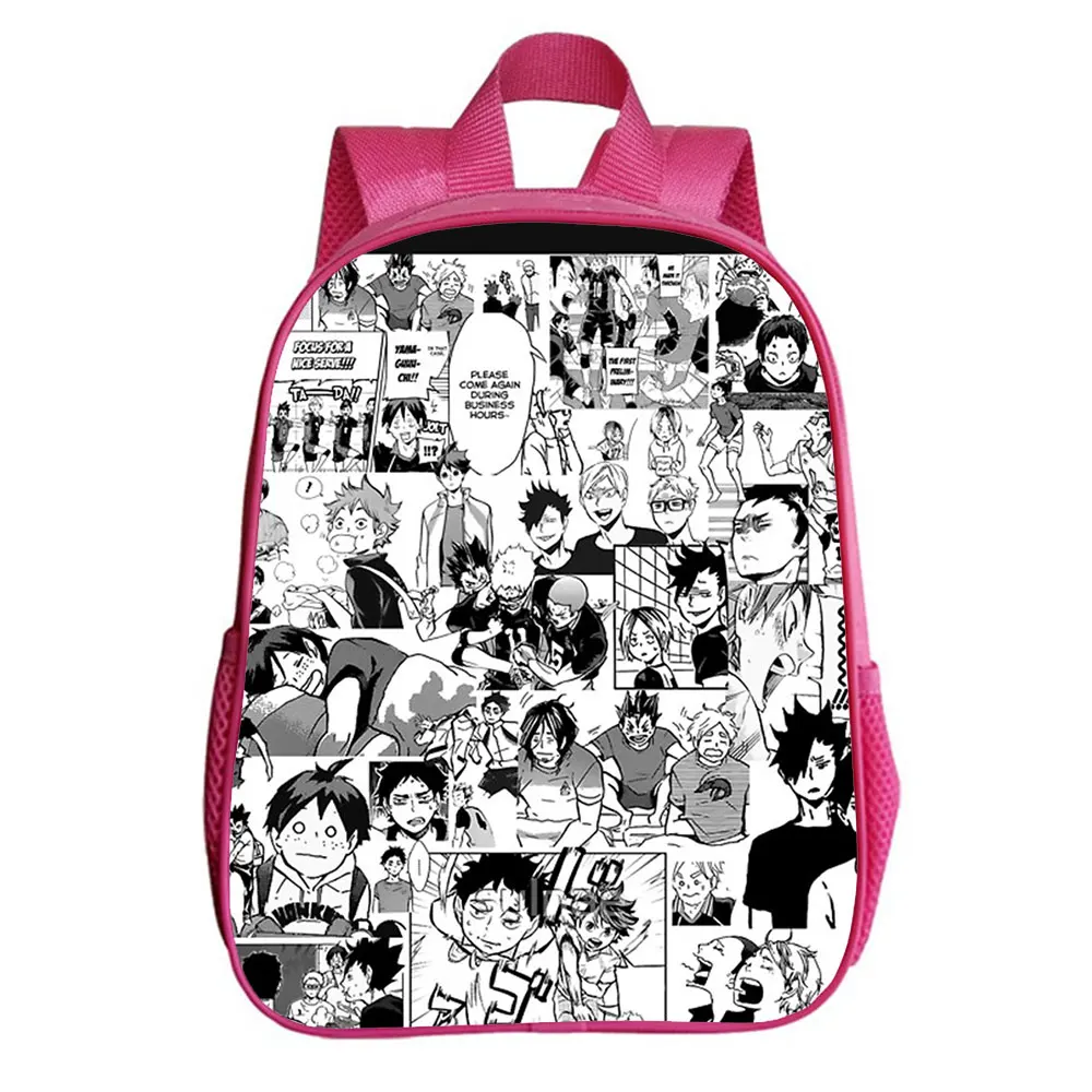 12 Inches Haikyuu School Bag Anime Laptop Backpack Unisex Travel Backpack Girl Shoulder Bag gift kid school bag Mochila