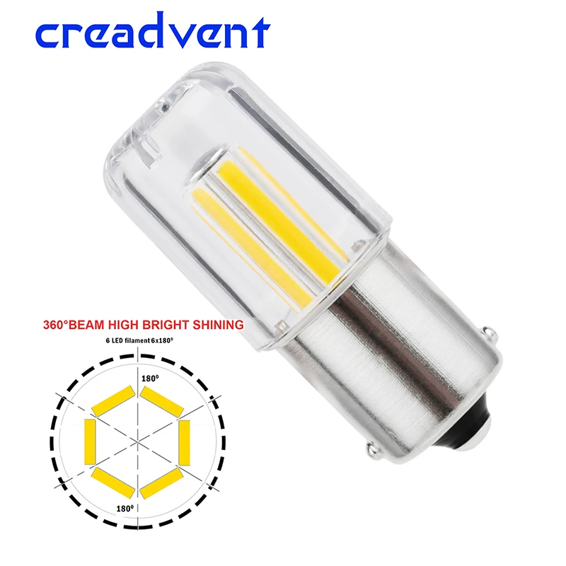 1pcs 6 Filament Super Bright Led P21W 1156 BA15S Car Light Reverse Bulb Automobile Vehicle Turn Singal Lamp Yellow/red/white 12V