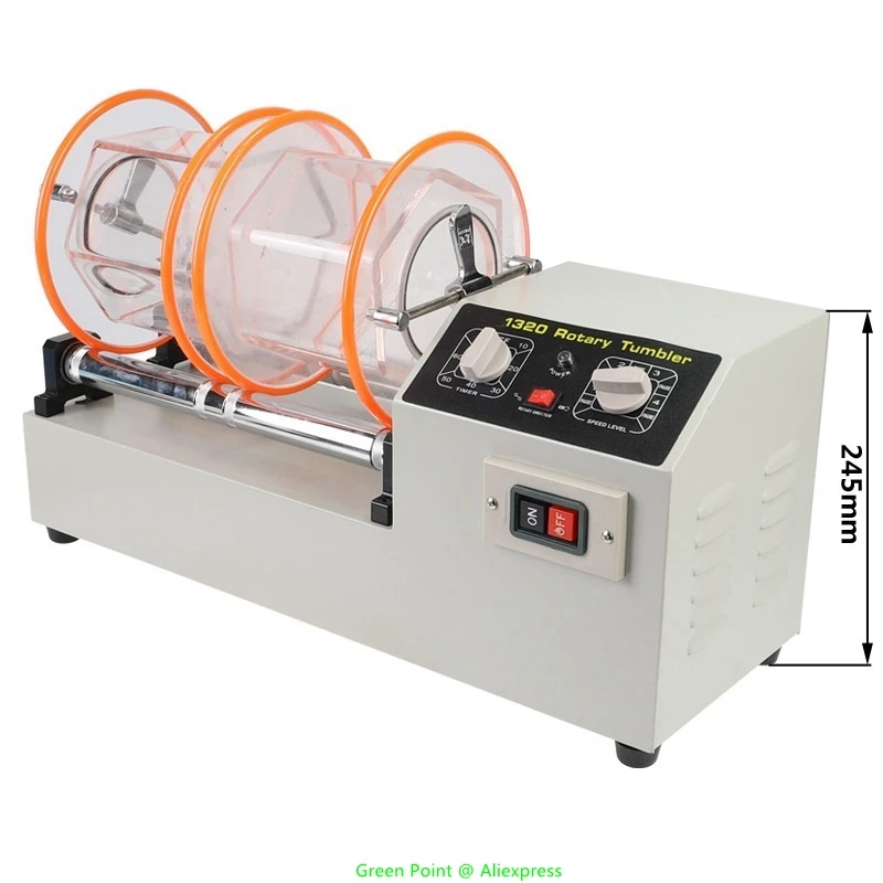 2023 New Polishing Machine KT-1320 19 KG Four-Speed Adjustment Work Timing Coin Cleaning and Large Jewelry Polishing Equipment