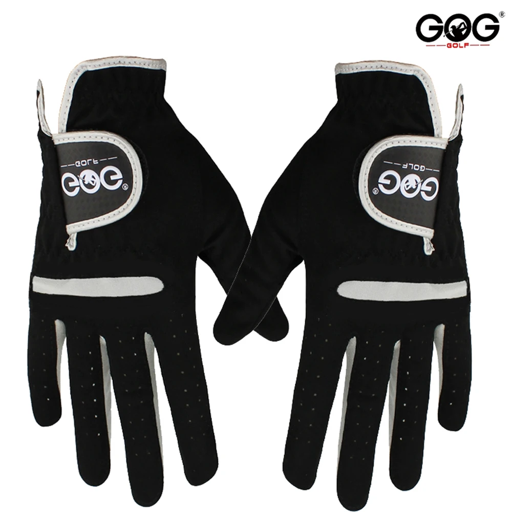 Gants de Golf de haute qualité, en tissu suédé noir, pour hommes et femmes, haute élasticité, respirant, confortable, antidérapant, pour l'équitation