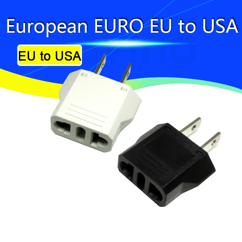 Arrival Universal European EURO EU to US USA Travel Plug Adapter Converter Power Plug Adaptor Outlet Converter