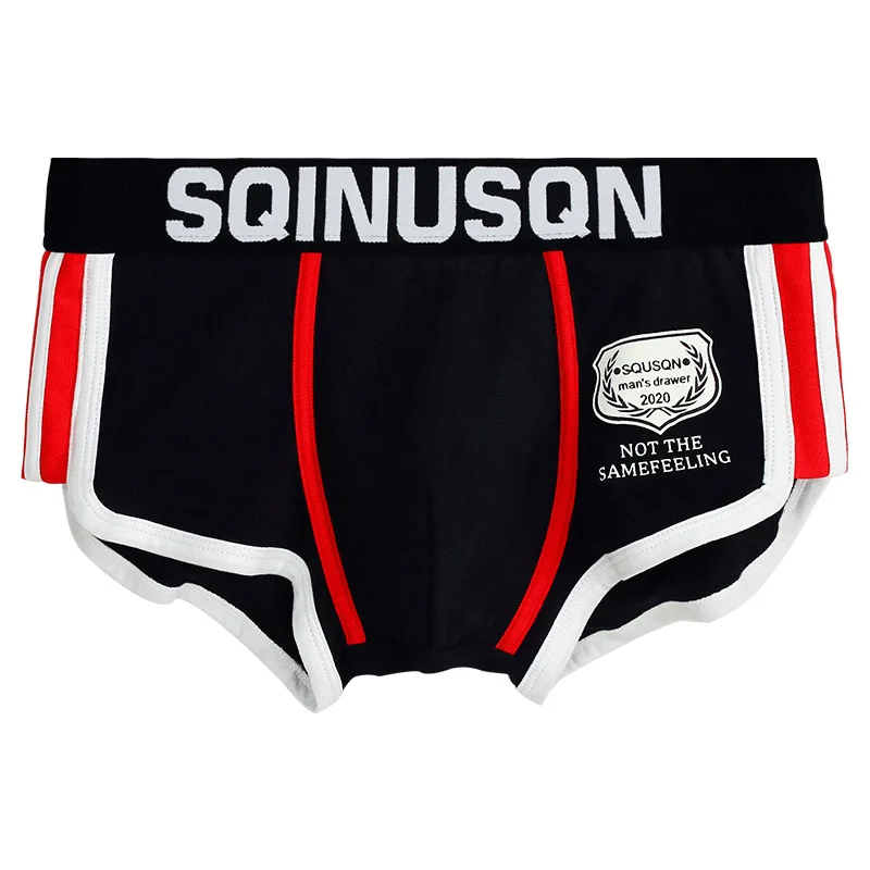 Male Cotton Underwear Men\'s Week Boxers U Bag Underpants Shorts White/Black/Dark Blue/Gray/Red/Orange/Blue M L XL XXL 3XL 4XL