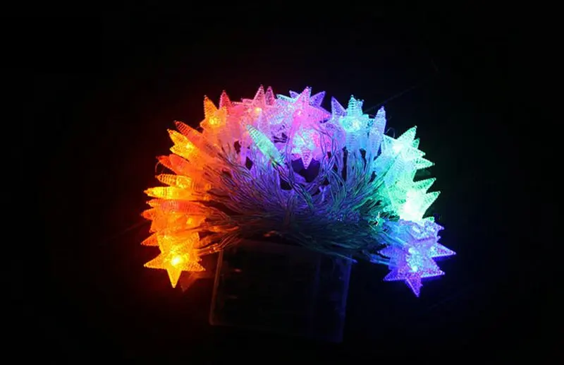 

10pcs Star shaped AA battery powered fairy string lights 3.5M 30LED lights Xmas/Wedding/Christmas Home Garden decor-Warm white