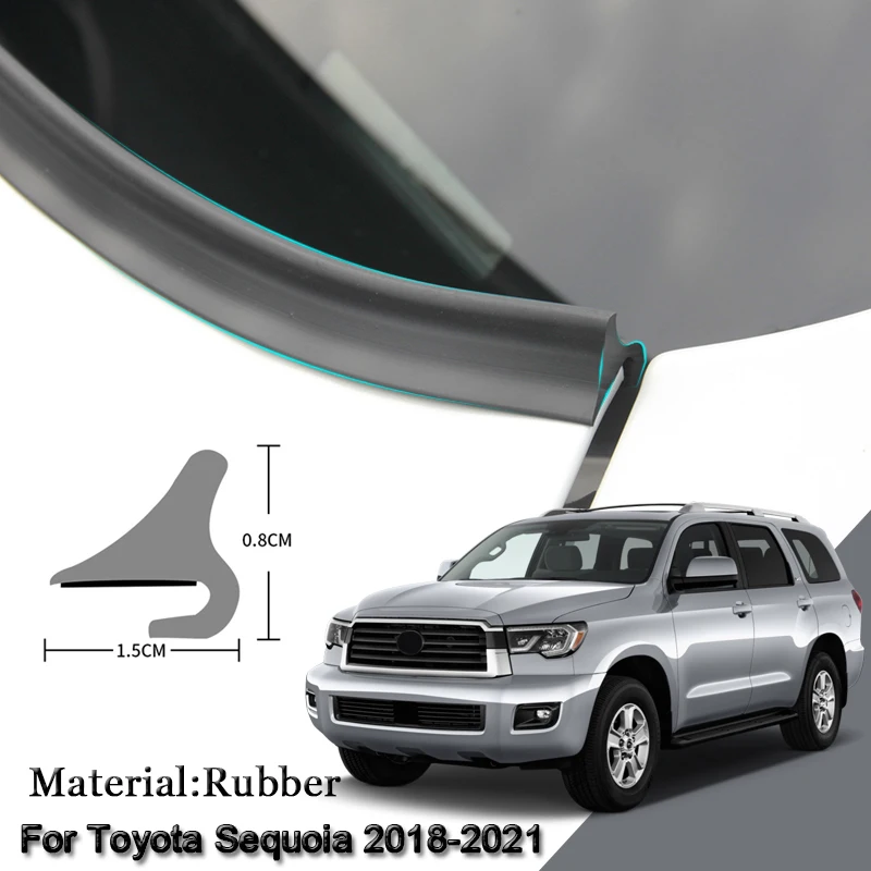 DIY Car Seal Strip Windshied Spoiler Filler Protect Edge Weatherstrip Strip Sticker Car Accessories For Toyota Sequoia 2018-2021