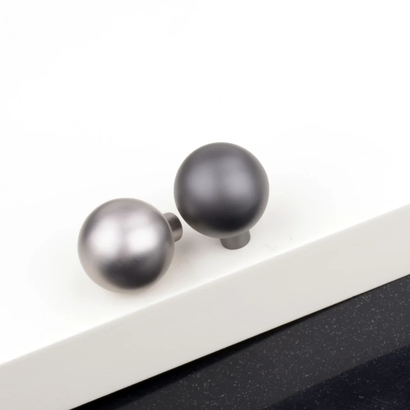 

1 PCS Black Spheres in Cupboard Door Handle Gray Gold Silver Metal Zinc alloy Material Small Drawer Handle Furniture Hardware