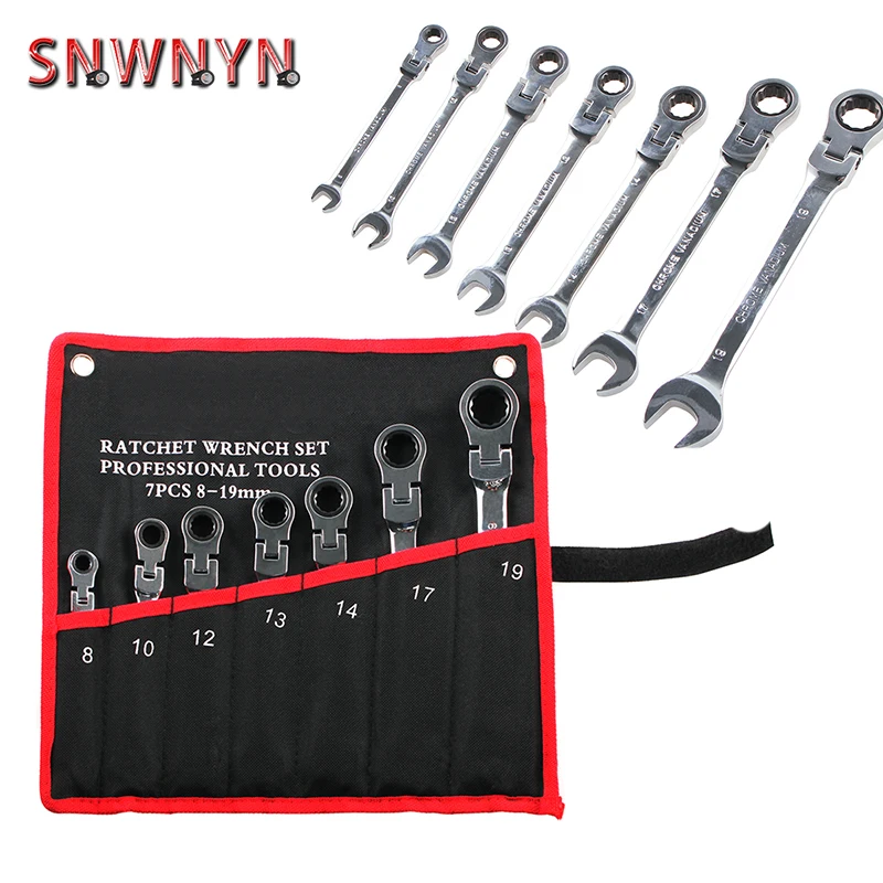 

7pcs/set Wrench Multitool Key Ratchet Spanners Set of Tools Set Wrenches Universal Wrench Tool Car Repair Tools Key Set