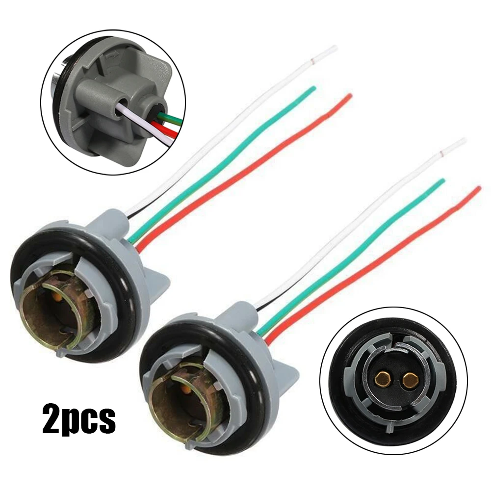 2Pcs 1157 BAY15D Light Base holder S25 P21/5W 1157 Bulb Socket Connect Lines For Brake Parking light Car Accessories