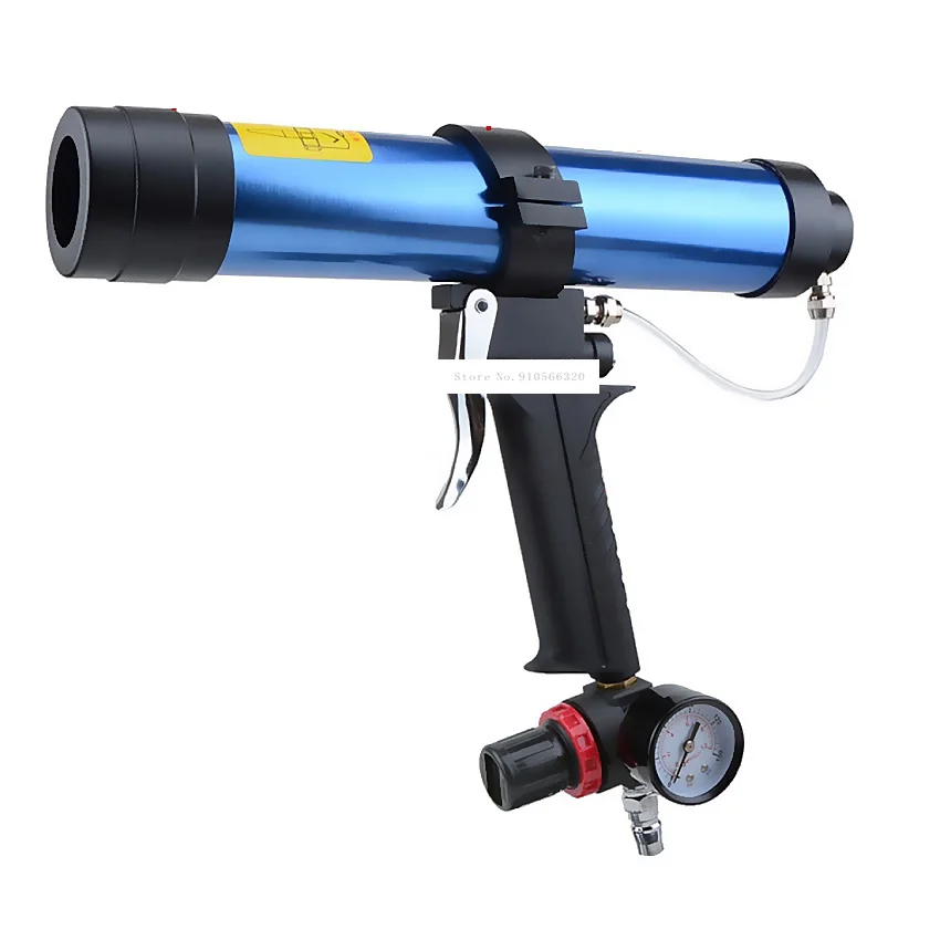 New Arrival Pneumatic Caulking Gun Set 310ML Glass Glue Air Rubber Guns Tool Hard Glue Gun With Watch Valve 19CM-23CM Adjustable