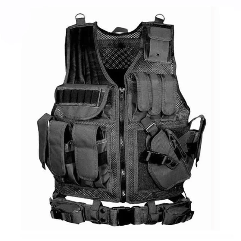 Military Hunting Tactical Vest Air Gun Colorful Bullet Armor CS War Game Accessories Multifunctional Adjustable Molle Vest