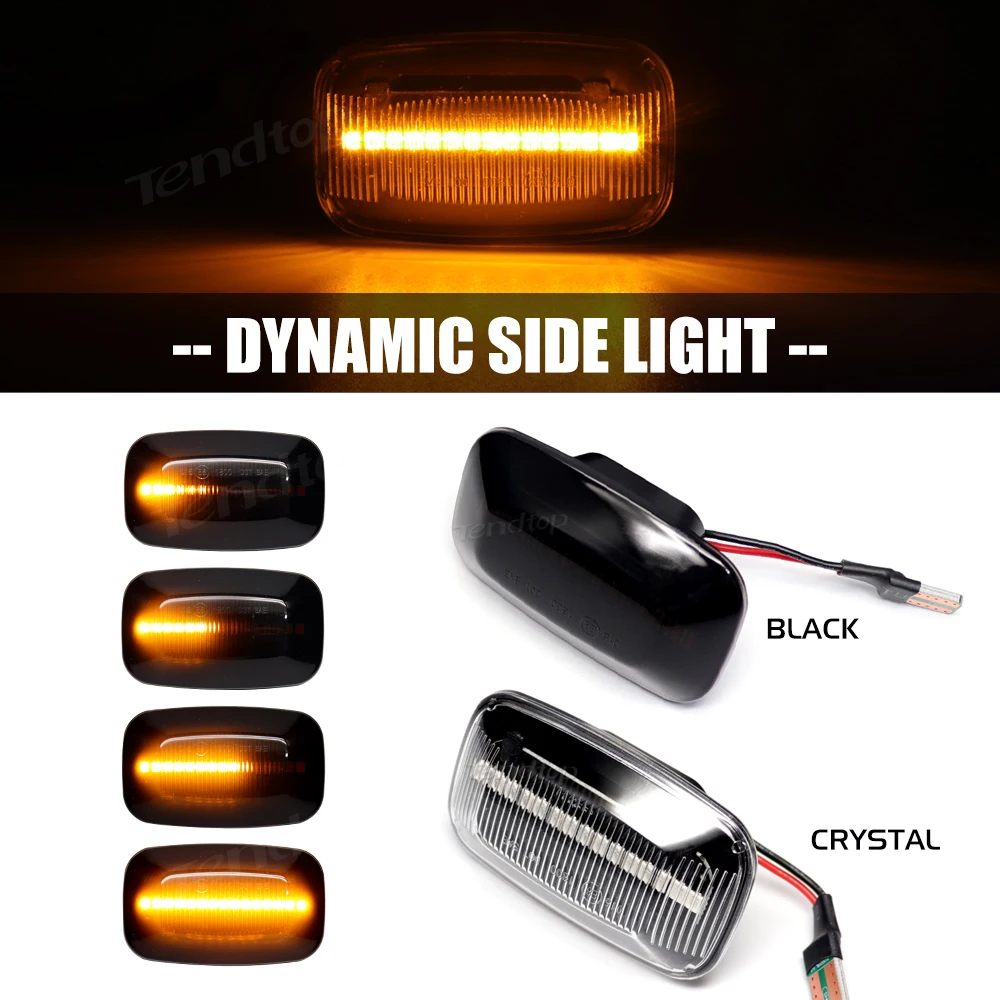 For Toyota Land Cruiser Landcruiser 70 80 100 Series LED Side Marker Lights Dynamic Turn Signal Lamp Indicator